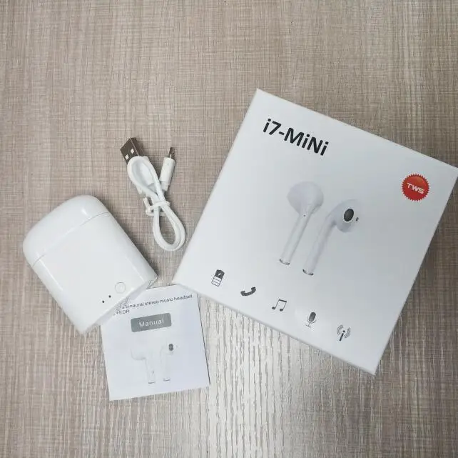 I7MINI Retail BOX I7-MINI TWS Bluetooth гарнитура беспроводные наушники спортивные наушники с микрофоном гарнитура для мобильного телефона iPhone samsung huawei LG - Цвет: I7MINI Retail BOX