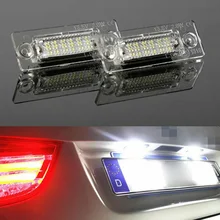 

Russia Federation 2pcs /set 18SMD LED License Plate Light 6000K White For Car Touran Golf Passat Caddy T5 Accessories