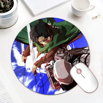 

Cartoon Animal Attack on Titan Mouse Pad Round Mousepad Office Mice Pad Rubber Home Computer Anti-slip Table Mat Study Room PC
