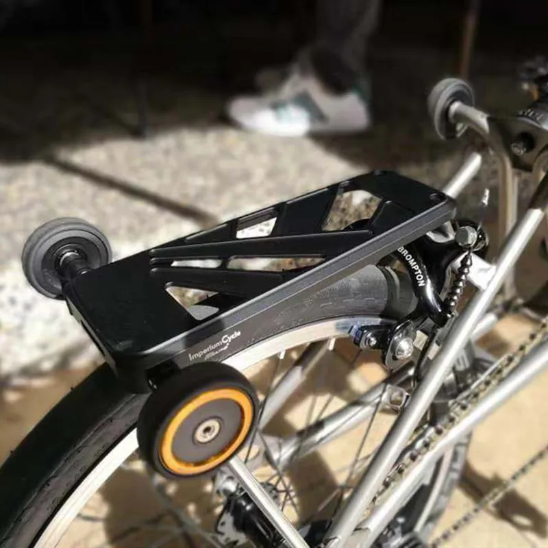 Складной самоалюминиевый багажник для велосипеда brompton Черный Серебряный Сверхлегкий кронштейн