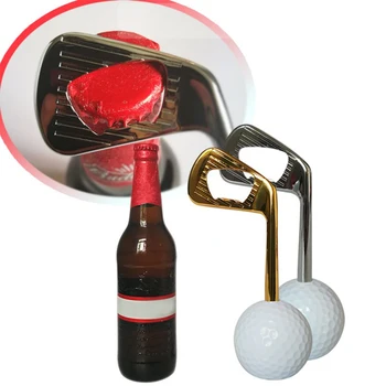 

Creative Golf Ball Bottle Opener Zinc Alloy Beer Cap Puller Openers Novelty Golf Ball Putter Bottle Breaker Gift Table Decor