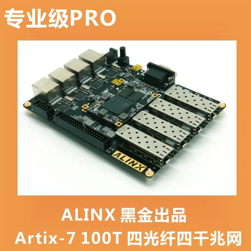 US $380.00 Alinx XILINX A7 FPGA Black Gold Development Board ARTIX7 fiber Optic Ethernet AX7101