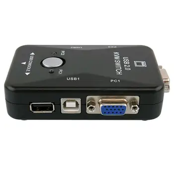 

2 In 1 USB 2.0 KVM Switch Switcher 2 Ports 1920*1440 Box Splitter Box Keyboard Adapter Switch VGA SVGA PC For Mouse E2D7