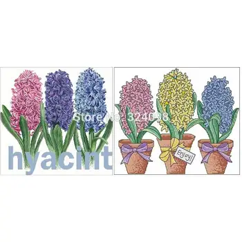 

hyacinth patterns Counted Cross Stitch 11CT 14CT 18CT 28CT DIY Chinese Cross Stitch Kits Embroidery Needlework Sets