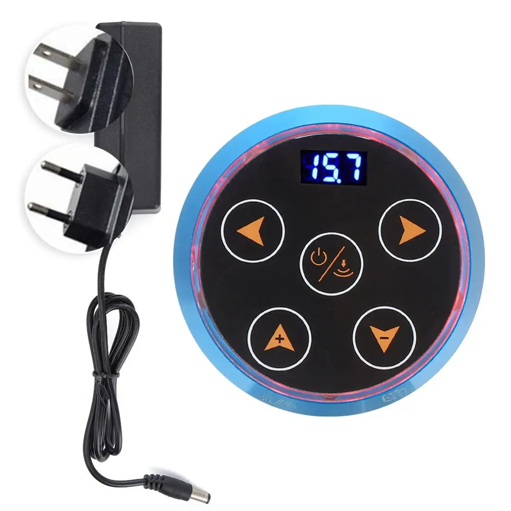 Профессиональный ЖК-дисплей цветной источник питания для тату с адаптером