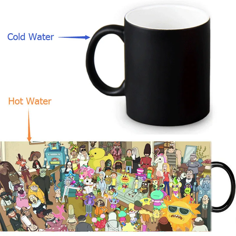 

Rick and Morty Cup Cosplay Prop Coffee Cup Color Changing Mug Office Water Cup