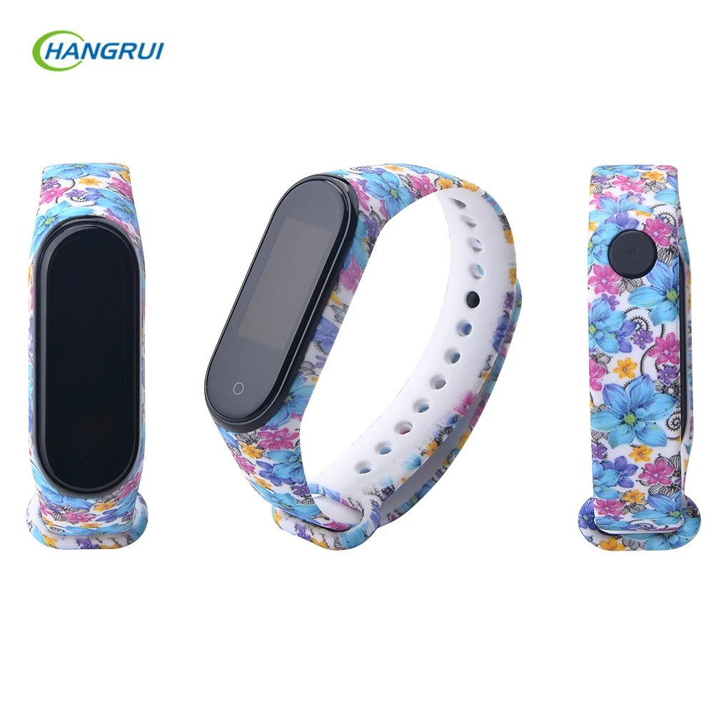 Dream 2 Для mi band 3 4 ремешок с принтом силиконовый ремешок на запястье для xiaomi mi band 3 Replacemet Камуфляжный браслет для mi band 3 браслет - Цвет: Dream 2
