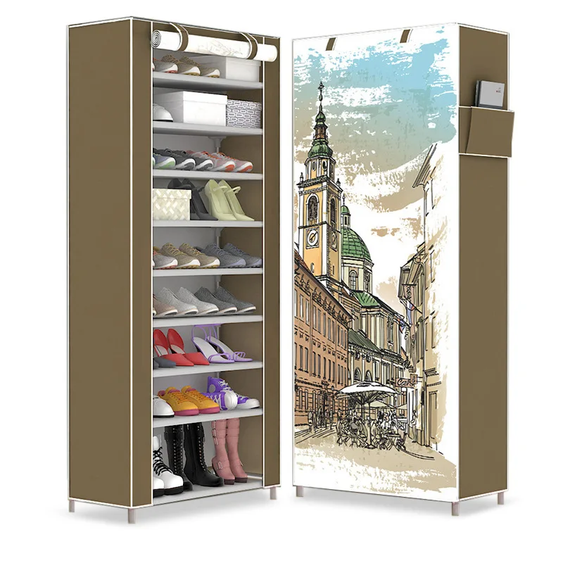 Simple Combination Shoe Cabinet Nonwoven Fabric Storage Shoes Rack Folding Dust-proof Shoe Closet Home Dorm Organizer for Shoes Simple Combination Shoe Cabinet Nonwoven Fabric Storage Shoes Rack Folding Dust-proof Shoe Closet Home Dorm Organizer for Shoes