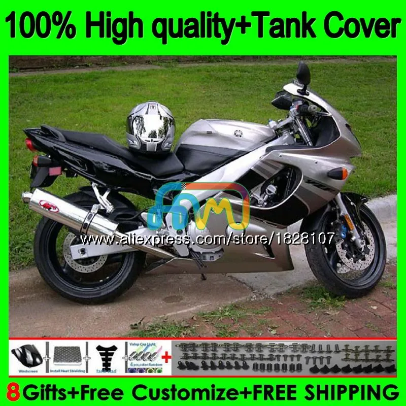 YZF-600R для YAMAHA запас Серебряная YZF600R Thundercat 96 97 98 1999 2000 2001 02 72BS. 131 YZF 600R 1996 1997 1998 99 00 01 обтекатель