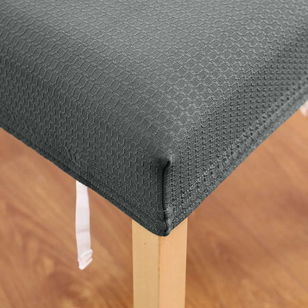 7 Solid Colors With Buckle Chair Cover Big Elastic Chair Covers Seat Slipcovers Stretch Removable Dining Hotel Seat Covers