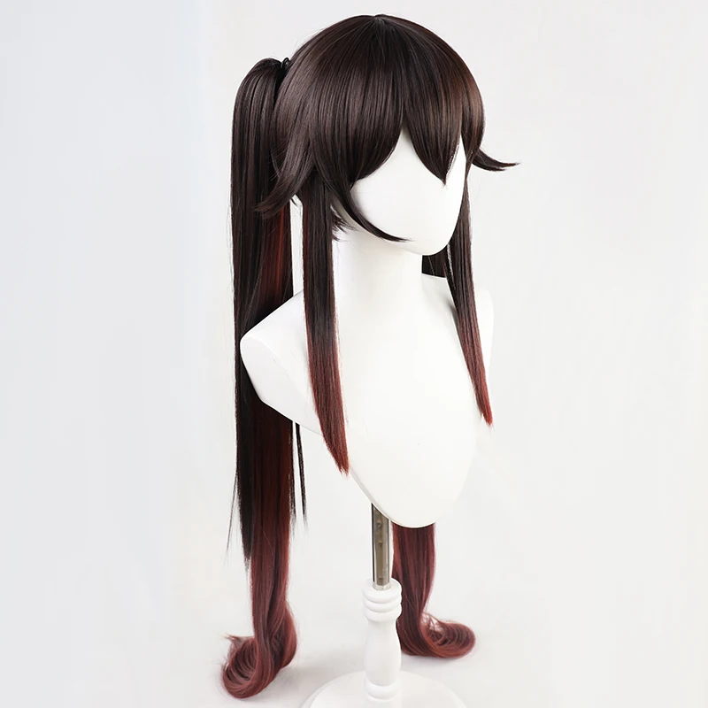 2021 New Game Props Genshin Impact Hu Tao Cosplay Wig Anime Accessories
