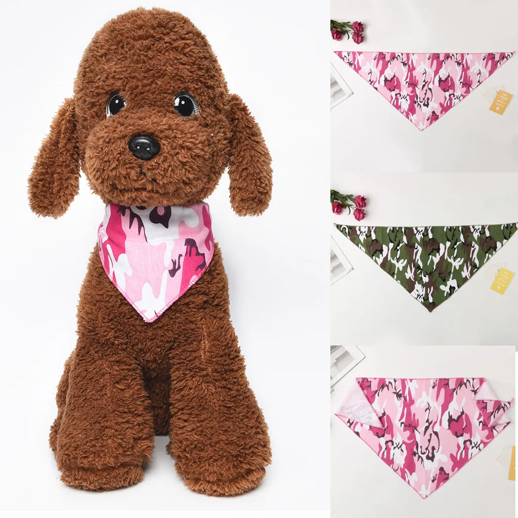 Pet Camouflage Bibs Saliva Towel Christmas With Costume Decor Hats For Cat Dog