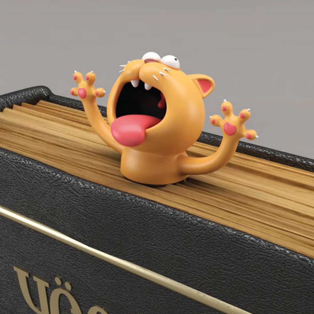 

Original PVC Funny Student School Stationery 3D Stereo Animal Bookmarks Cartoon Marker Children Gift Book 2020 new