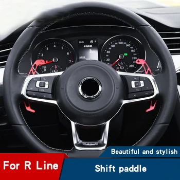 

Car steering wheel shift paddle for arteon rline golf 6 7 7.5 tiguan passat B8 B7 B6 interior modified car sticker accessories