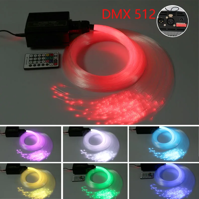 DMX 16 Вт RGBW светодиодный пластиковый волоконно оптический Звездный потолочный