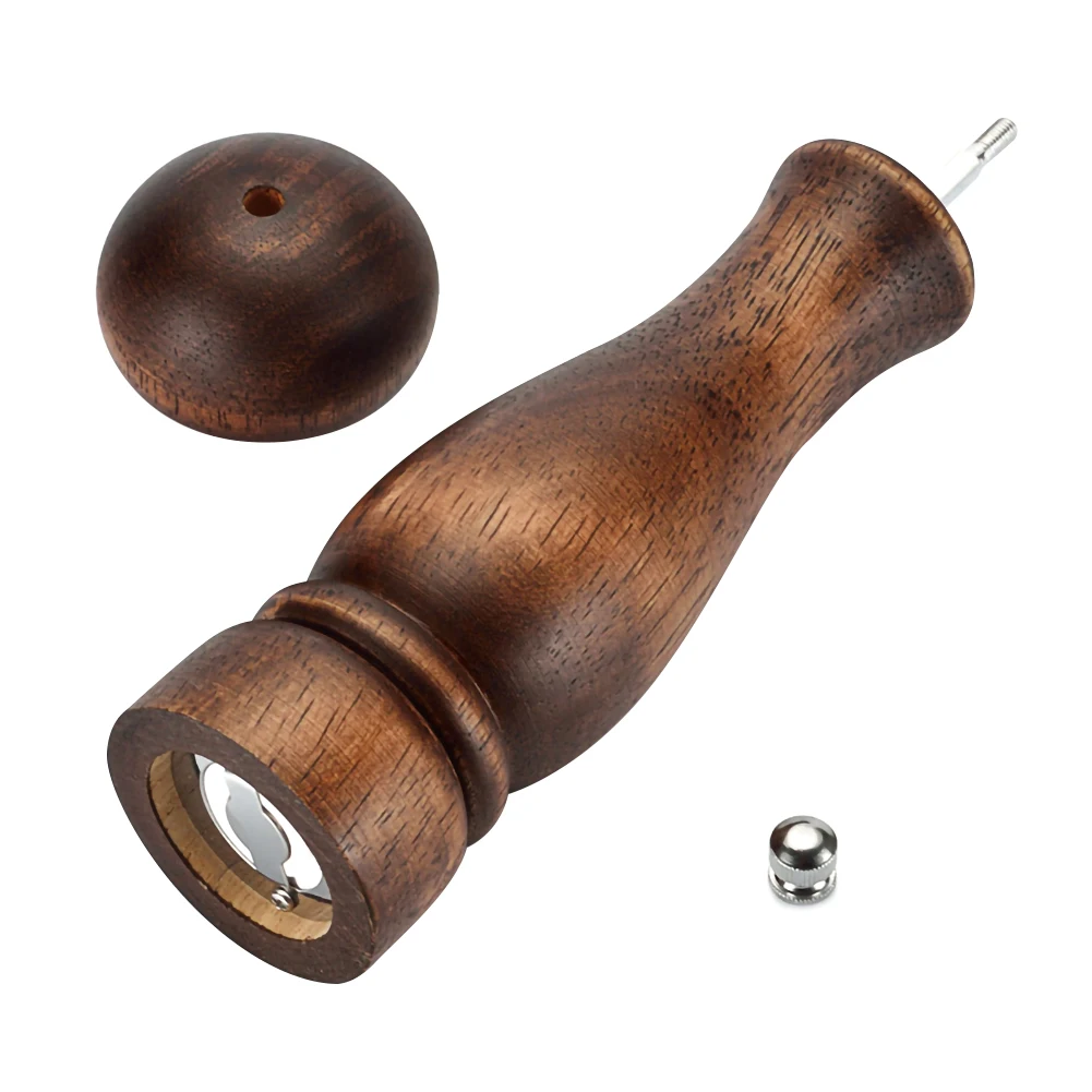 Solid Wood Pepper Grinder Kitchen Tool Manual Multi-purpose With Adjustable Ceramic Grinding Mill Kitchen Tools