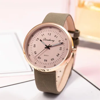 

Women Classic Analog Quartz Watch Double Dial with PU Leather Strap TT@88