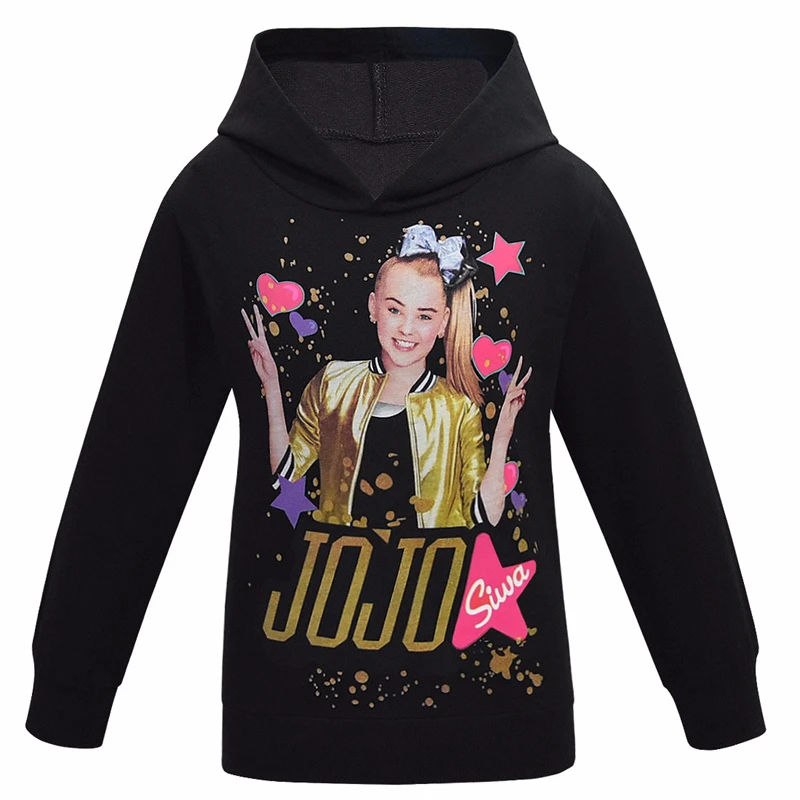 J JOJO Siwa/весенне-осенние детские толстовки с капюшоном и рисунком из мультфильма; толстовки с капюшоном и длинными рукавами для девочек; леггинсы; повседневная одежда - Цвет: J
