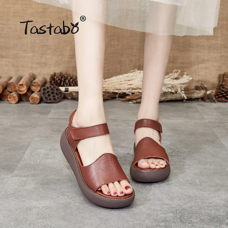 Женские босоножки на танкетке высоком каблуке летняя обувь платформе H5806 | Обувь