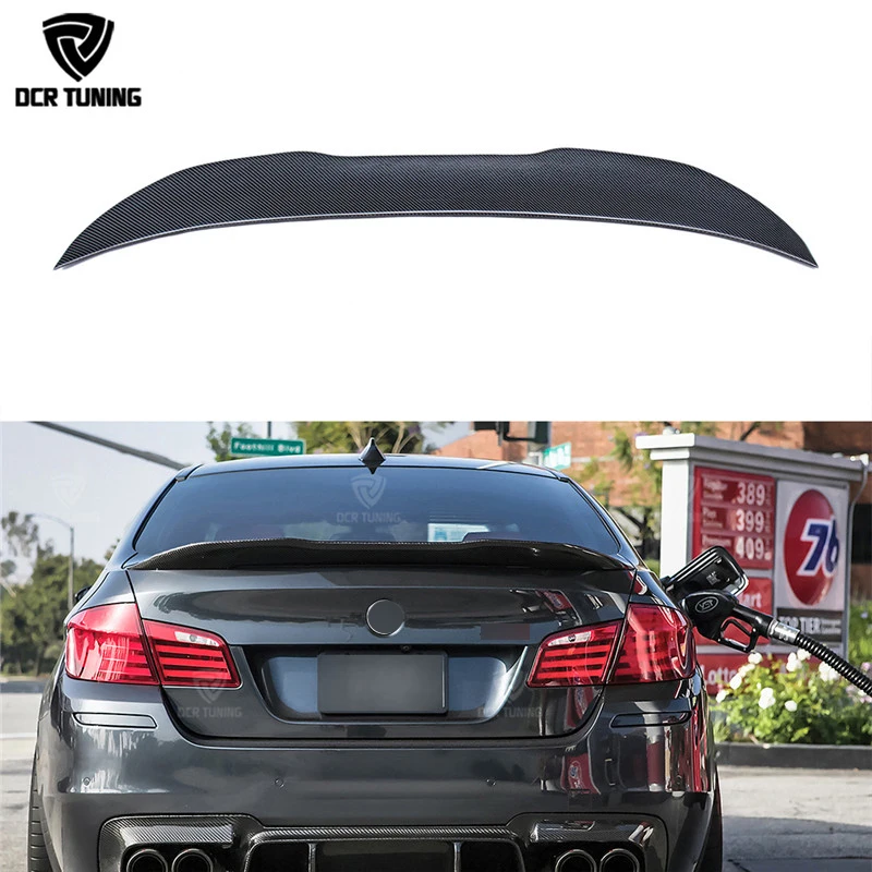 Psm Style For Bmw F10 Spoiler Performance 2010 - 2016 5 Series Sedan F10  Carbon Spoiler F10 M5 Rear Trunk Wings Spoiler - Spoilers & Wings -  AliExpress