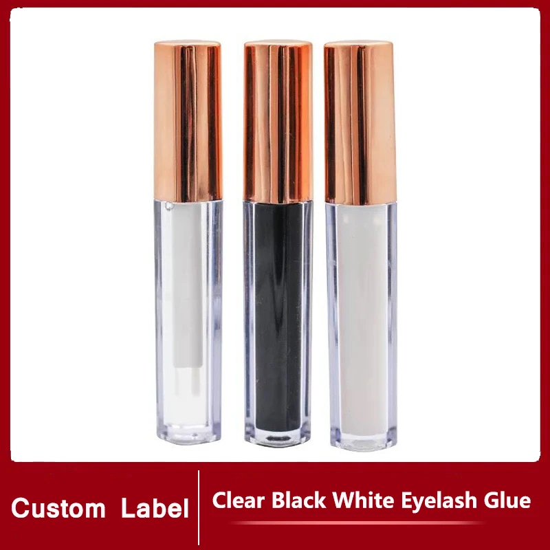 

Wholesale Clear/Black/White Eyelash Glue Strong Hold Fast Dry Long-lasting Waterproof Makeup Glue Cosmetics Custom Private Label