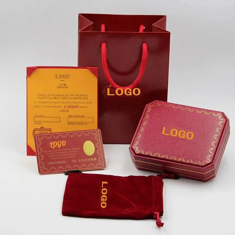 

Card Hand Ring Packing Box LOVE Red Top Grade Accessories Jewelry Bracelet C Screw Driver Packaging Five Pieces Set