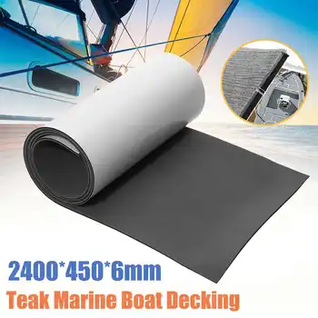 

2400x450x6mm Self-Adhesive Foam Teak Decking EVA Foam Marine Flooring Faux Boat Decking Sheet Accessories Marine Grey