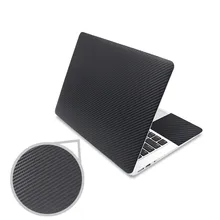 블랙 3d 탄소 섬유 노트북 스킨 스티커 15.6 비닐 스티커 17 "15" 14 "13" 데칼 for mac air 13.3/mi pro/asus/hp(China)