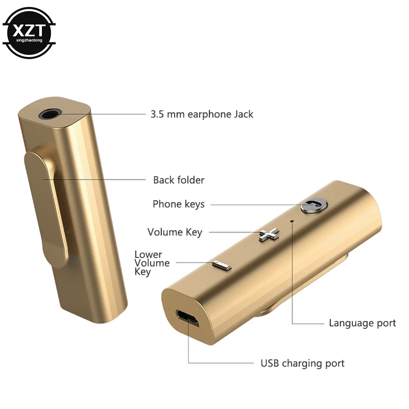 Bluetooth V4.2 автомобильный комплект 3,5 мм разъем беспроводной аудио приемник EDR стерео музыкальный адаптер с HD микрофоном авто динамик для наушников