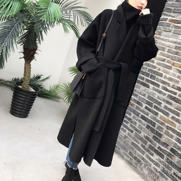 Новое модное женское облегающее шерстяное пальто с длинным рукавом Кардиган Тренч пальто куртки деловой Топ J9