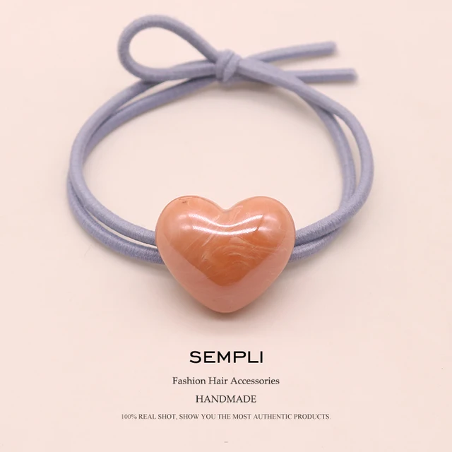 Small Love Black Popular Solid Elastic Hair Bands Wine red Headband Women Rubber Band Lady Letters Hair Accessories Scrunchie Blue
