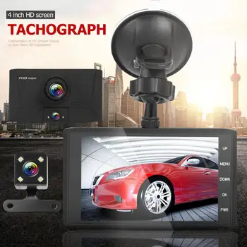

505 Car DVR 3 Camera Lens 4.0 inch Dual Lens with Rearview Camera Dashcam