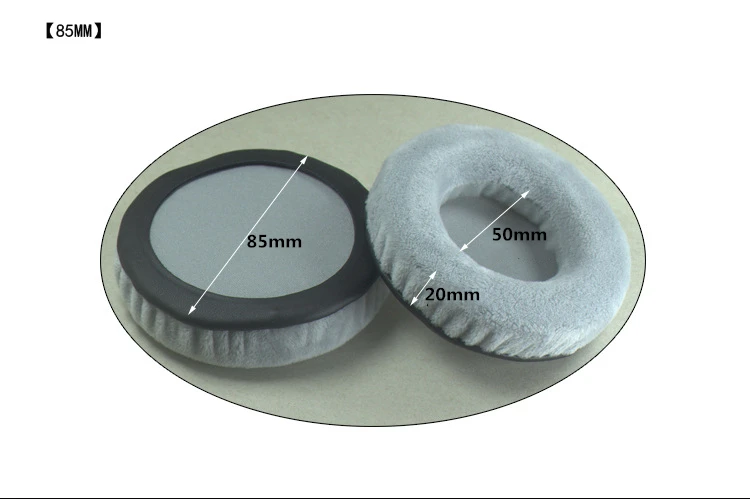 General Grey Velvet Foam Ear Pads Cushions 60 65 70 75 80 85 90 95 100 105 110 115 120MM for SONY for Sennheiser Headphones (12)