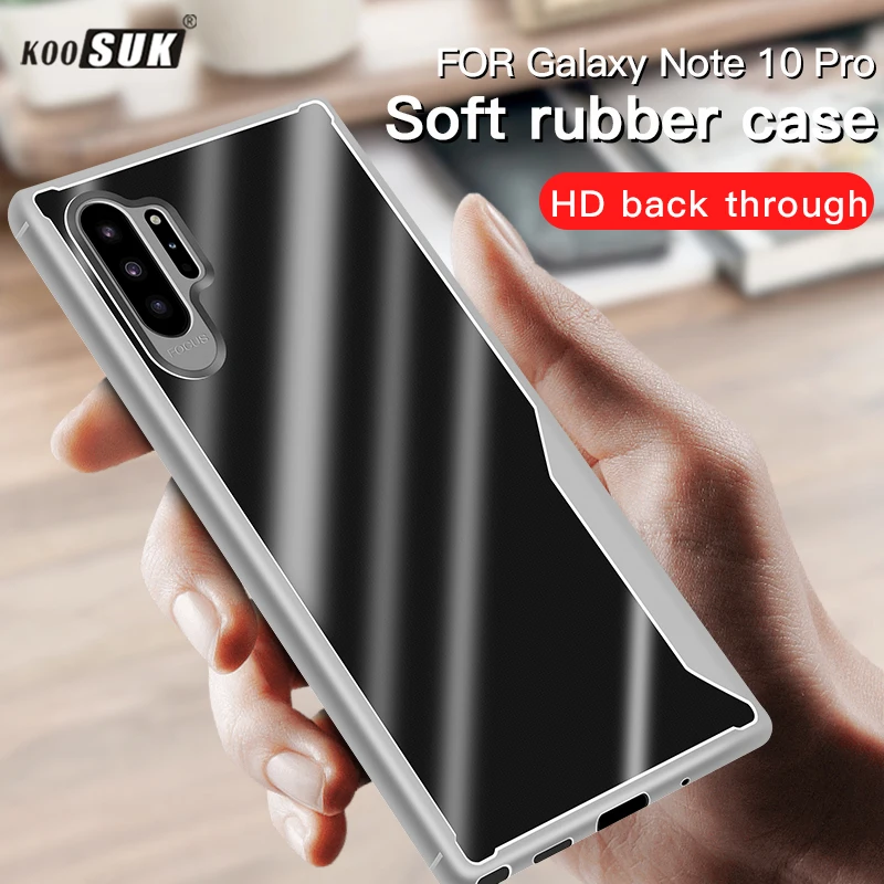 

Casing for Samsung Galaxy Note 10 Pro Case Transparent Full-body Protection Crystal Glossy Cover for Galaxy Note 10 Coque Funda