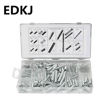 

1/box with storage box attachment extension and compression coil 200pcs portable hardware tool spring set metal steel various