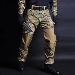 Pantalones militares Airsoft para hombre, pantalón táctico de camuflaje, Cargo con múltiples bolsillos, ropa informal de caza