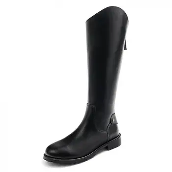 

Knee High Boots for Women Fashion Black Boots Ladies 2020 Trend Designer Shoes Woman Booties Winter Boot Female Bottine Femme 40