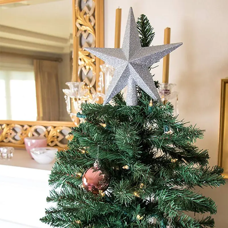 

Plastic Christmas Ball String Star Christmas Tree Topper Festive Christmas