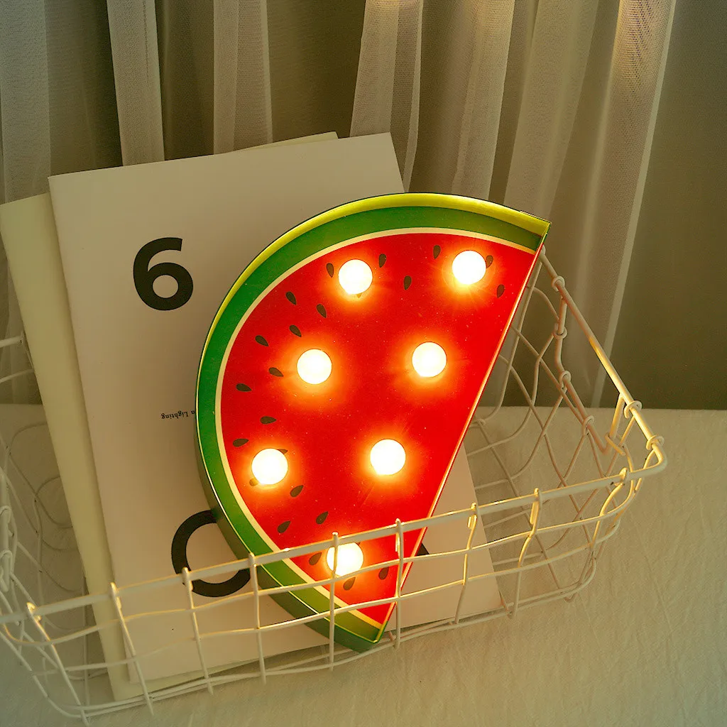Party LED Fruit And Plant Shape Modeling Lamp Night Light Christmas Party Decor Bedroom Home Holiday Decoration Light