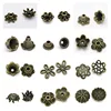 8Seasons Zinc Based Alloy Filigree Beads Caps Flower Antique Bronze Dot Pattern Hollow DIY Making Jewelry Findings,30-300PCs ► Photo 1/6