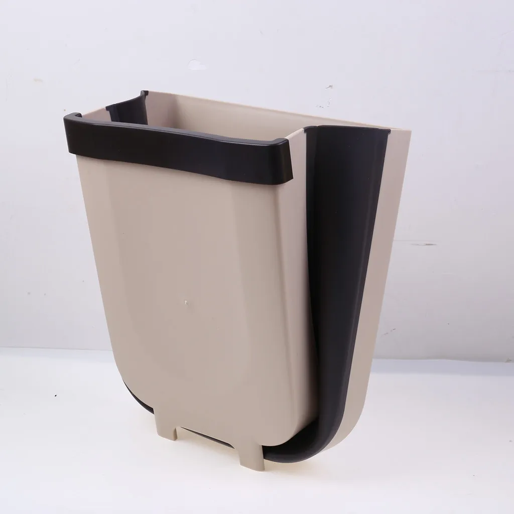 Настенный Складной мусорный ящик для кухонного шкафа, подвесной мусорный ящик для двери, маленький