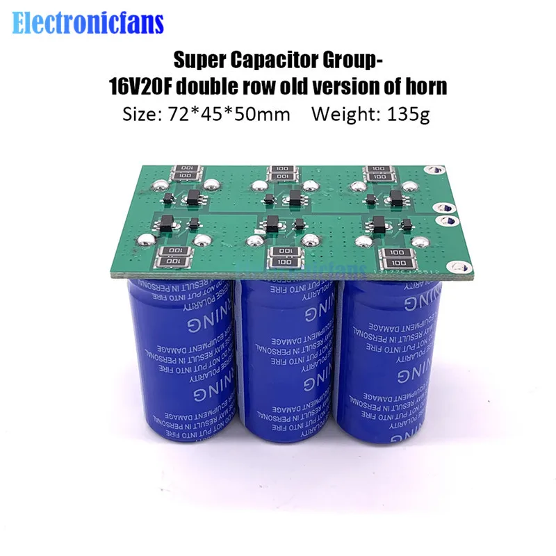 Супер фарадные конденсаторы 6 шт./компл. 2,7 V 120F супер конденсатор с защитной платой двойной ряд 16V 20F конденсатор низкий ESR для автомобиля
