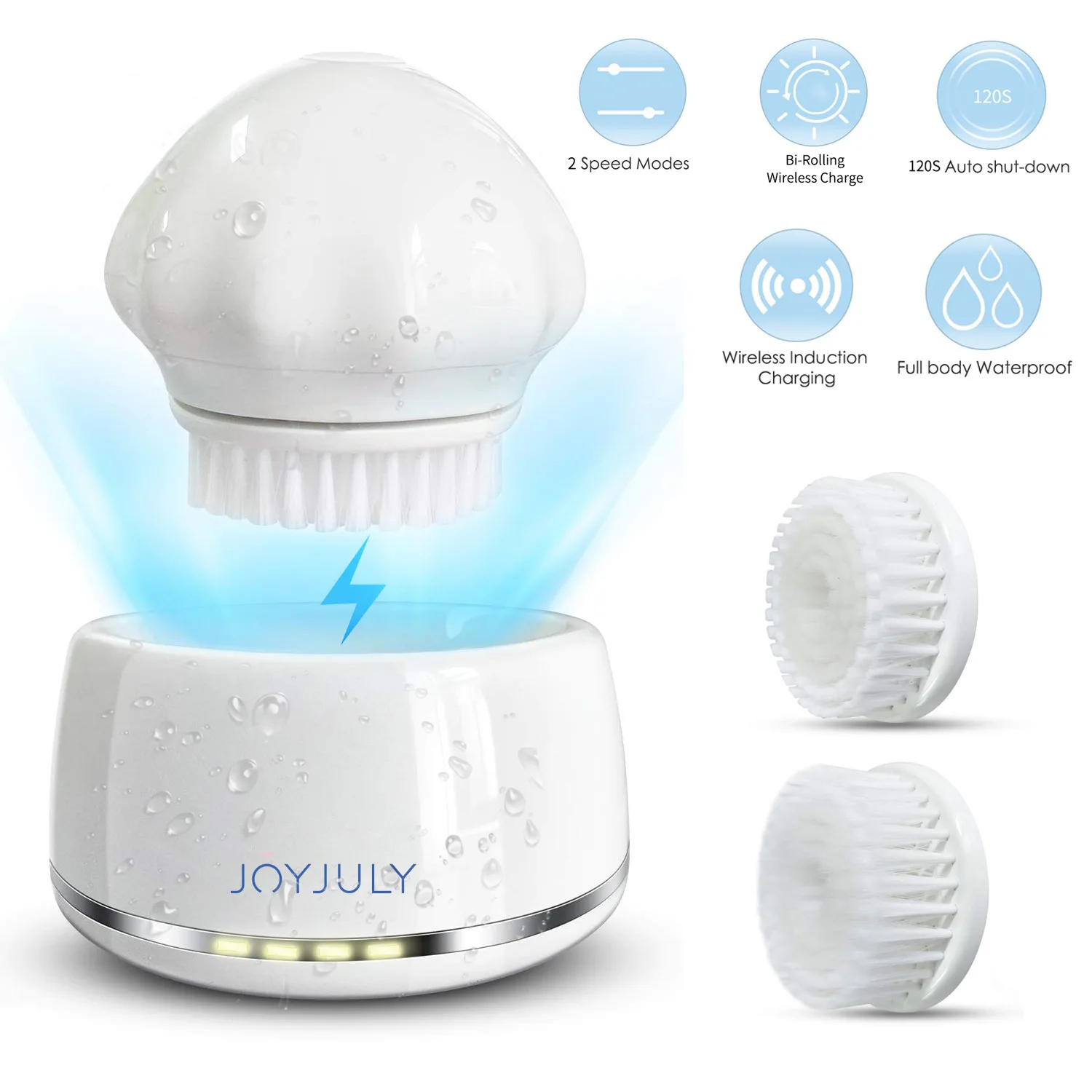 

Joyjuly Electric Facial Cleansing Instrument Facial Brush Pores Blackhead Cleaner 3D Acoustic Massage Cleansing Instrument Makeu