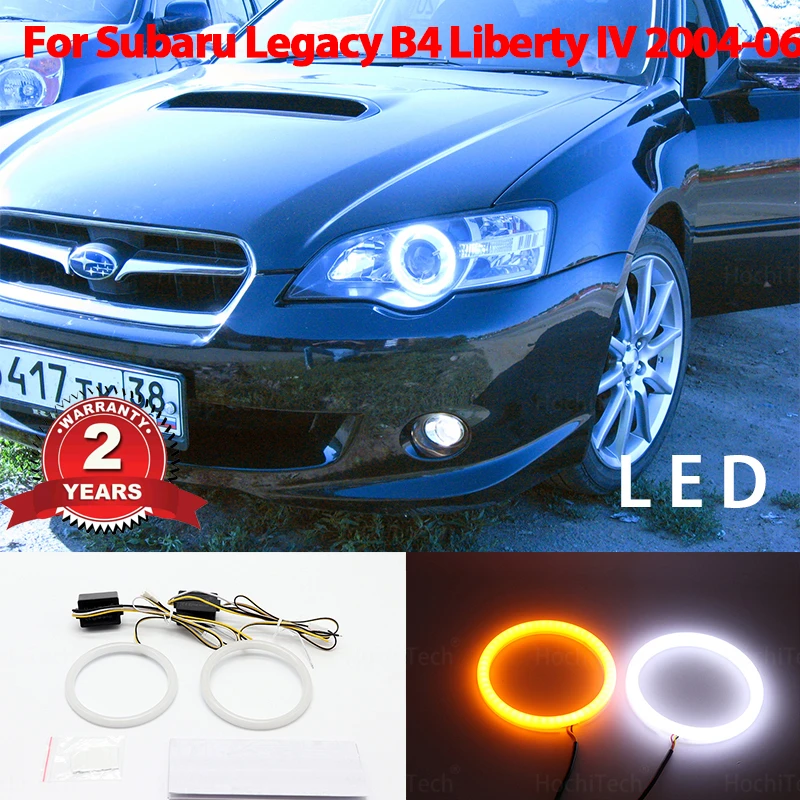 

For Subaru Legacy B4 Liberty IV 2004 2005 2006 Car styling Milk White light SMD LED Angel Eyes Halo ring Kit Turn signal light