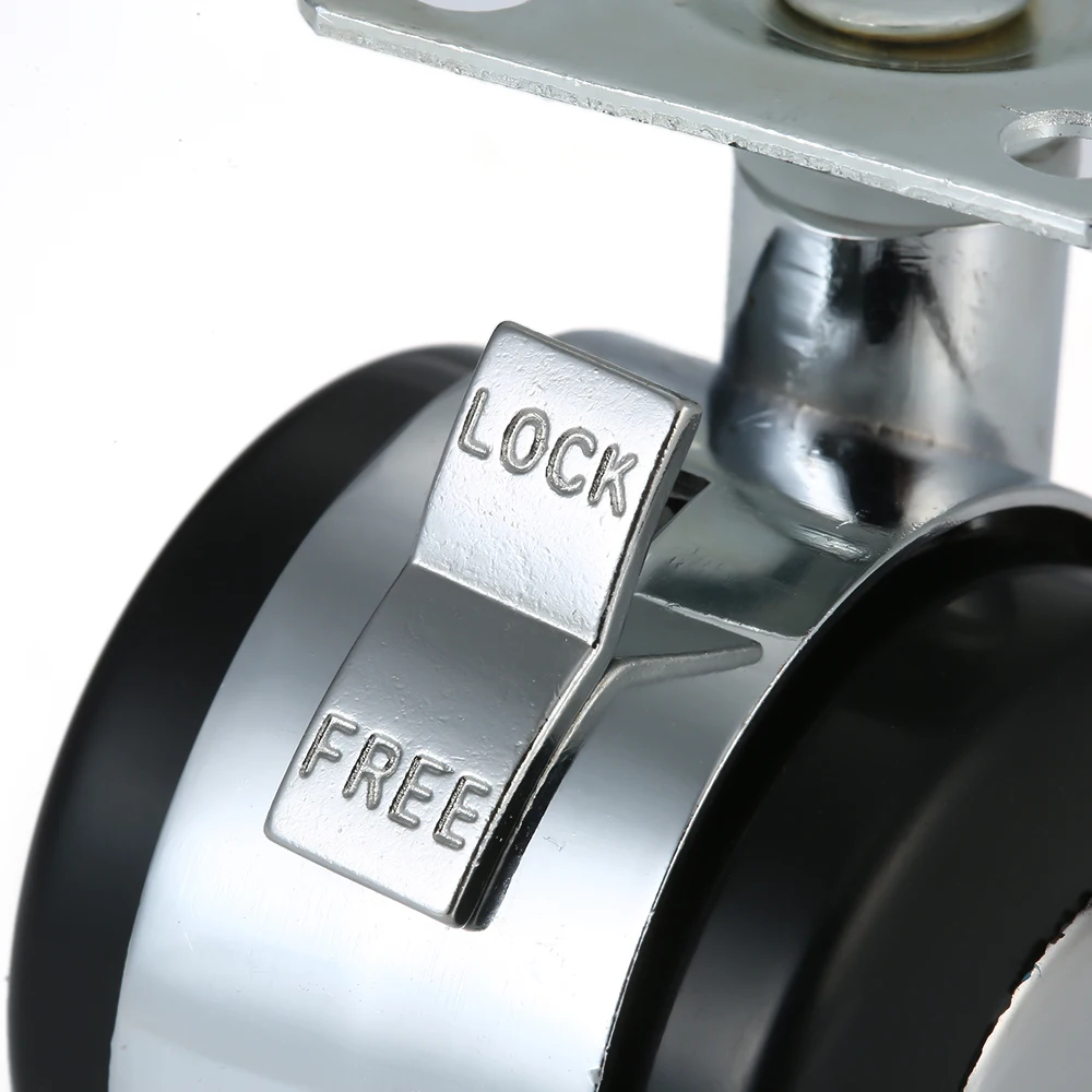 1pcs Flat Plate Zinc Alloy Nylon Wheel Caster Wheel 1.5" Universal Wheel Cabinet Casters Flat Universal Wheel Trolley Wheel
