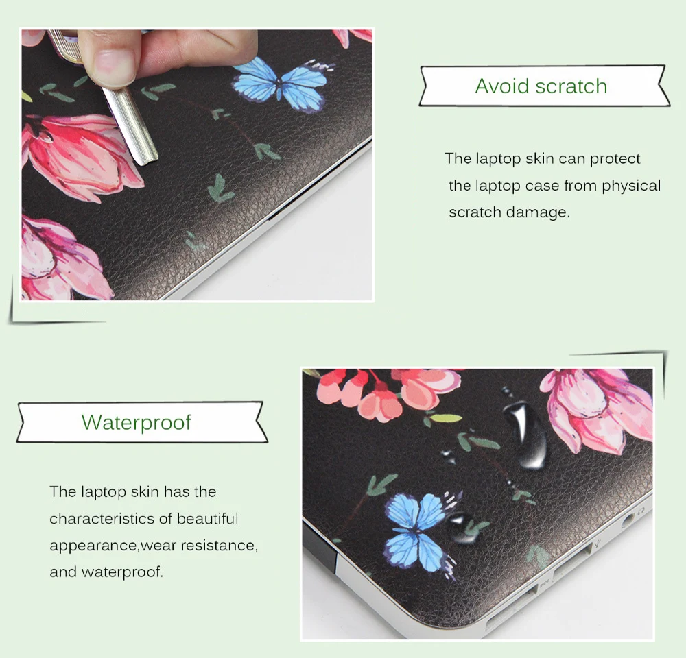 Laptop Sticker Waterproof Laptop Skin Sticker Beautiful Starry Sky Laptop Cover Repeated Paste for 14/15/17 inch Lenovo Apple Mac Dell Asus Ace