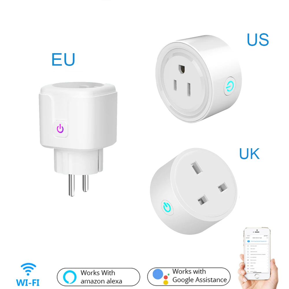 Wifi умная розетка монитор питания ЕС США Великобритания приложение Smart life Tuya