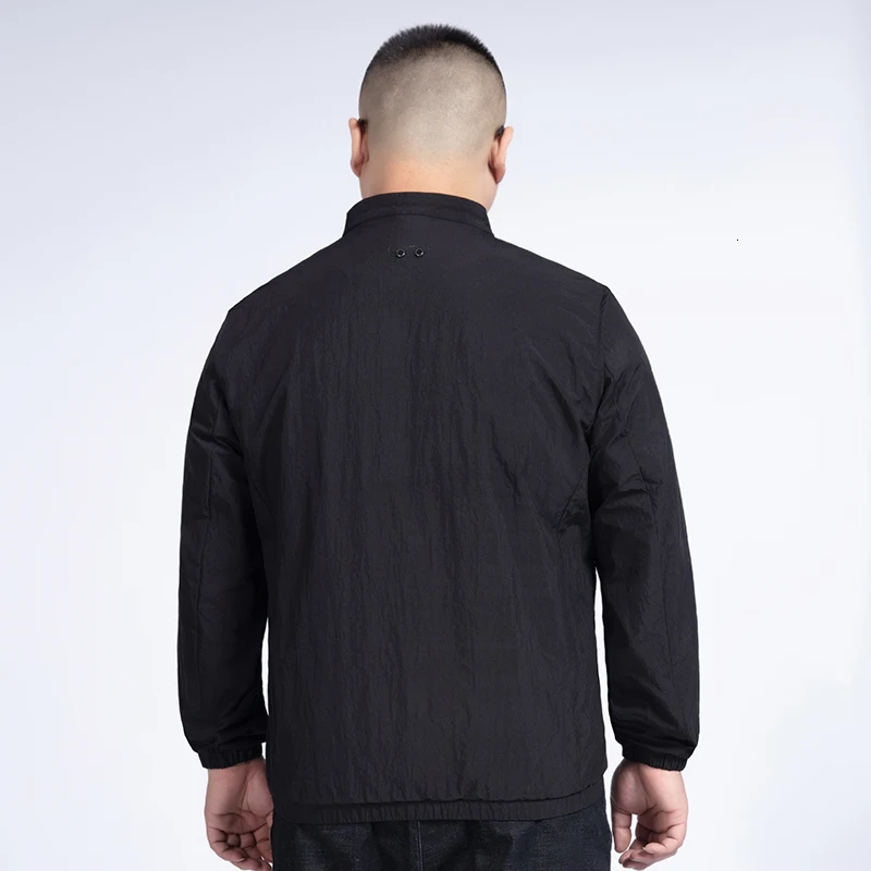 10XL 8XL Новинка весна осень Мужская куртка-бомбер с воротником-стойкой Повседневная ветровка мужская синяя бейсбольная куртка мужская Тонкая высокое качество