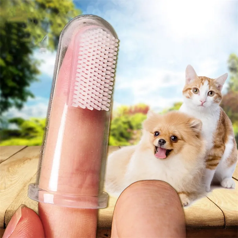 

2 PCS Hot Selling Super Soft Finger Brush Pet Toothbrush Plush Dog Plus Bad Breath Dental Care Tartar Dog Cat Cleaning Supplies