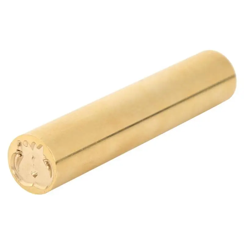 1PC Retro Cylindrical Seal Wax Brass Stamp for Envelope Seal Stamp Seal Wax DIY Invitation Cards Decoration Craft Gifts - Цвет: 12mm F